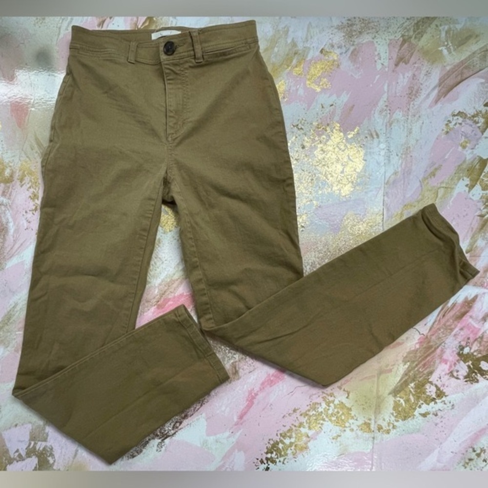 Talbots camel brown/ dark mustard SLIM ANKLE JEANS 00